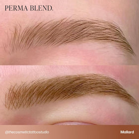 Perma Blend eyeliner application by artist showing precise crisp line benefit