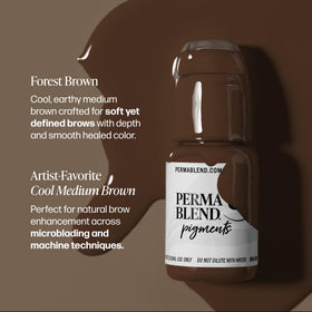 Perma Blend Forest Brown ink texture drop illustrating smooth consistency for precise strokes