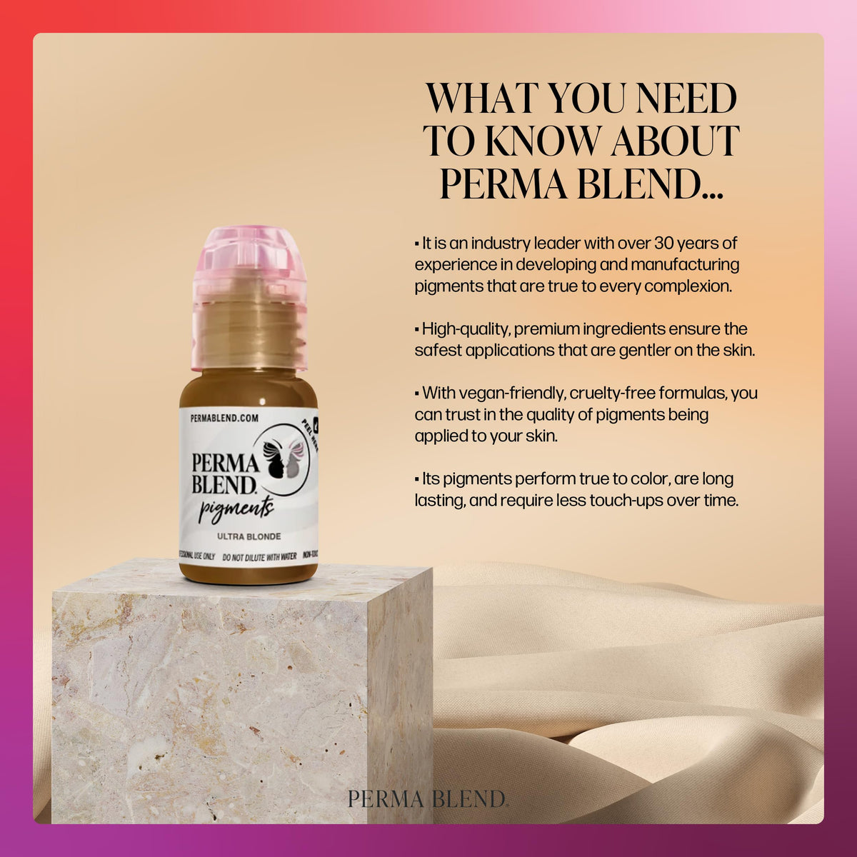 Perma Blend pigment drop on palette showing smooth texture for easy application