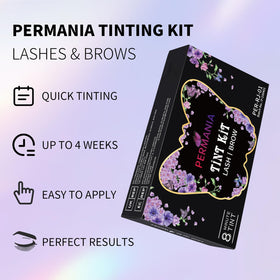 PERMANIA before and after lashes showing natural fuller look