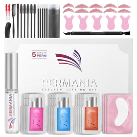 PERMANIA front packaging showing complete lash lift kit and benefits
