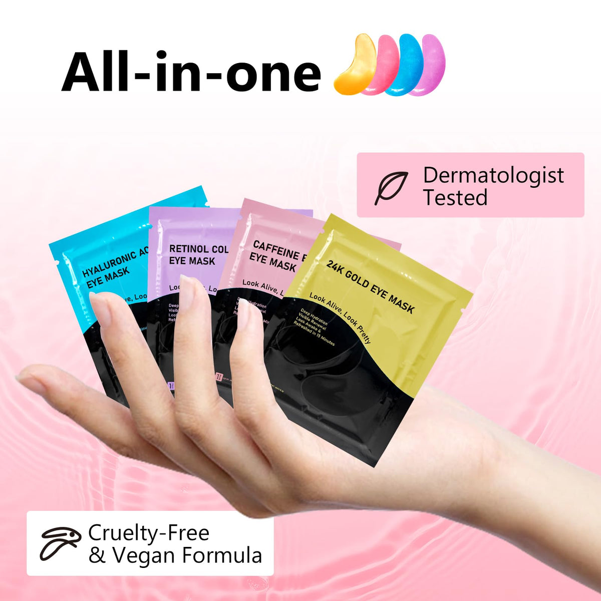 Permotary application on eye demonstrating comfortable wear and easy use
