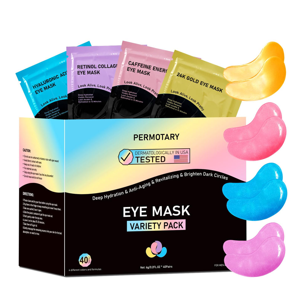 Permotary front packaging showing the 40 pairs and color variety for convenience