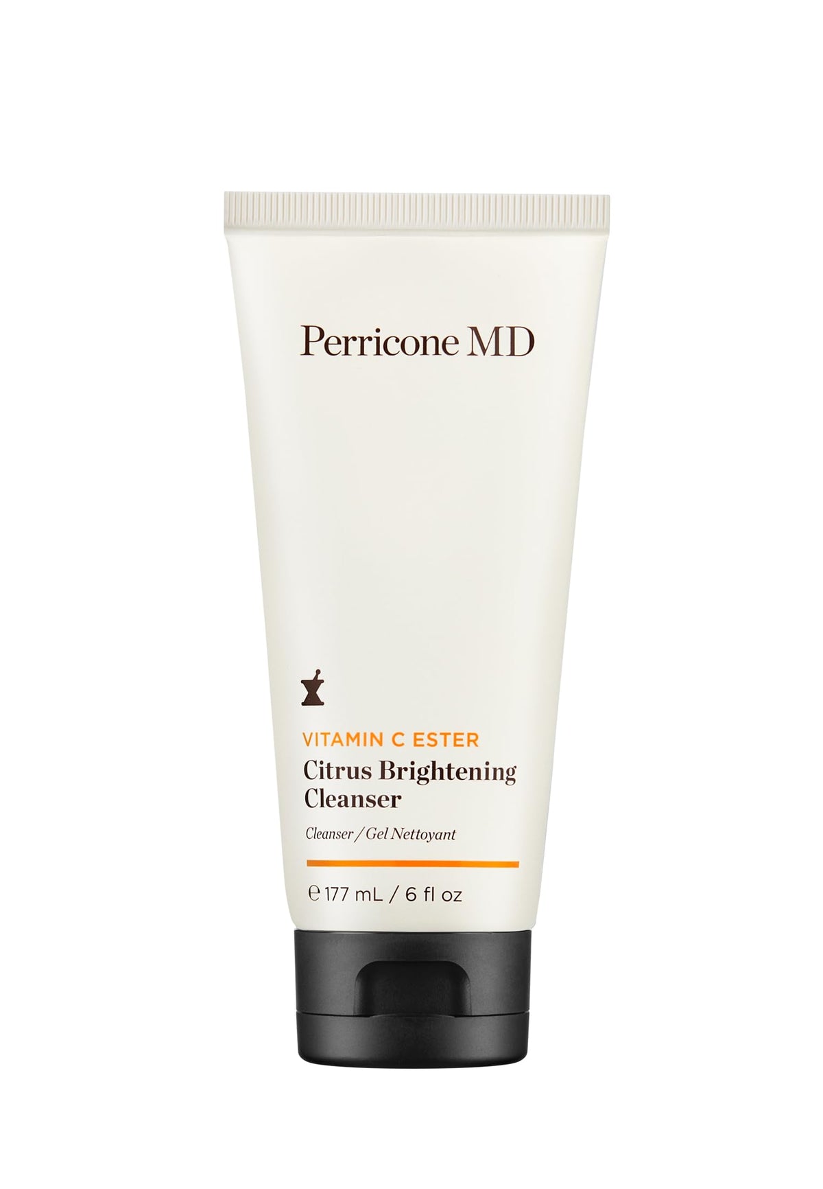 Perricone MD cleanser texture dispensed on hand illustrating non-drying foam
