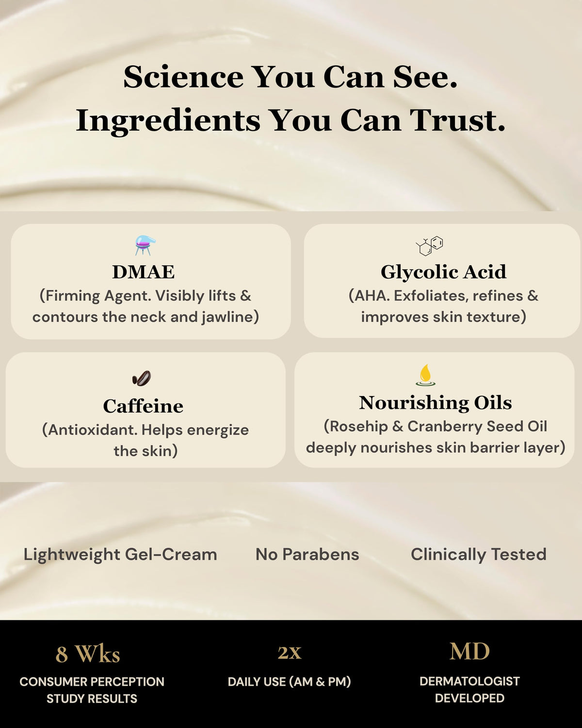 All Day Beauty Perricone MD gel-cream texture close-up showing lightweight absorbency