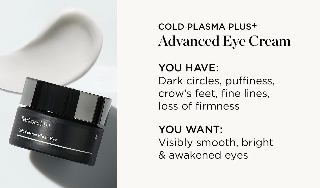 Perricone MD applied under-eye demonstration showing reduced puffiness look