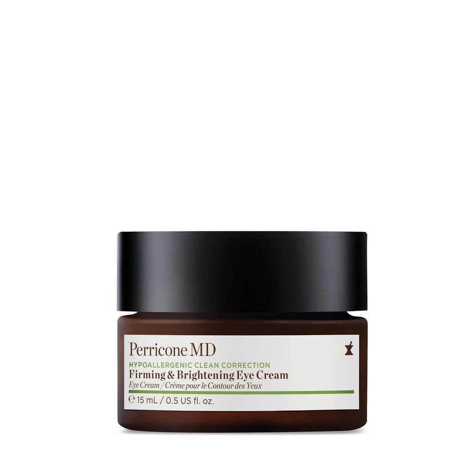 Perricone MD eye cream front packaging showing tube and label, conveys clean protection