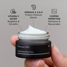 Perricone MD ingredient visual featuring vitamin C and peptides for brightening