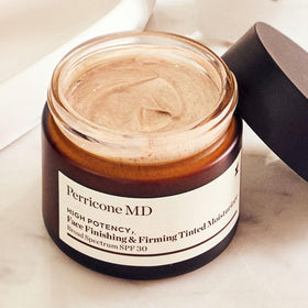 Perricone MD lifestyle morning routine scene conveying quick, all-in-one convenience