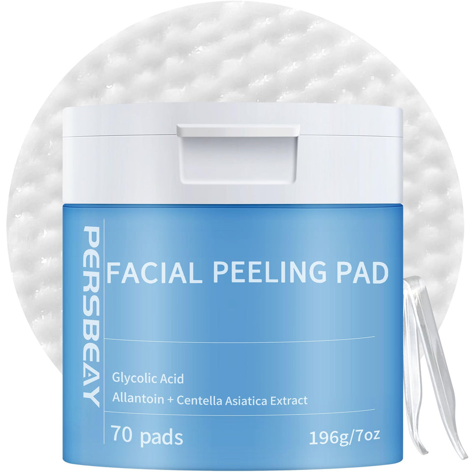 Persbeay front packaging jar showing 70 pads and hygienic tweezers for convenient travel