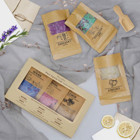Persidra bath in use with salts dissolving, creates spa-like relaxation at home
