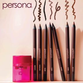 PERSONA chocolate texture swatch on arm showing rich pigment benefit