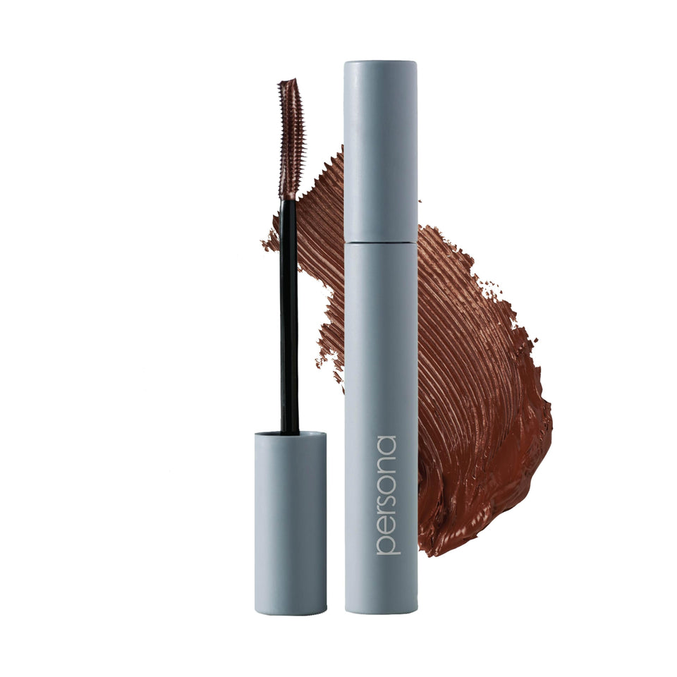 PERSONA mascara front packaging showing shade and tube benefits