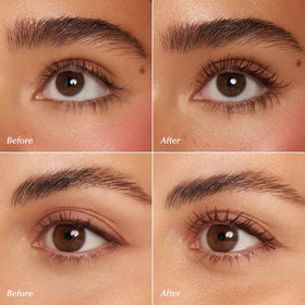 PERSONA mascara applied on model eyes delivering lifted, natural volume