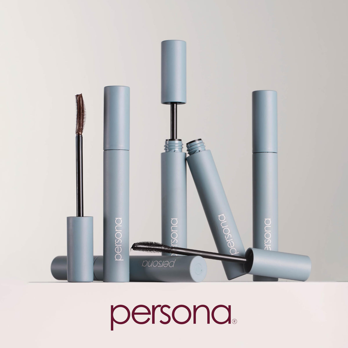 PERSONA brown tubing formula swiped to show smooth, buildable texture