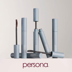 PERSONA brown tubing formula swiped to show smooth, buildable texture