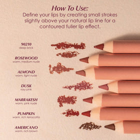 PERSONA on lips studio shot illustrating defined matte contour benefit
