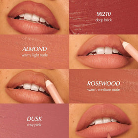 PERSONA with lipstick duo demonstrating layering to boost color longevity