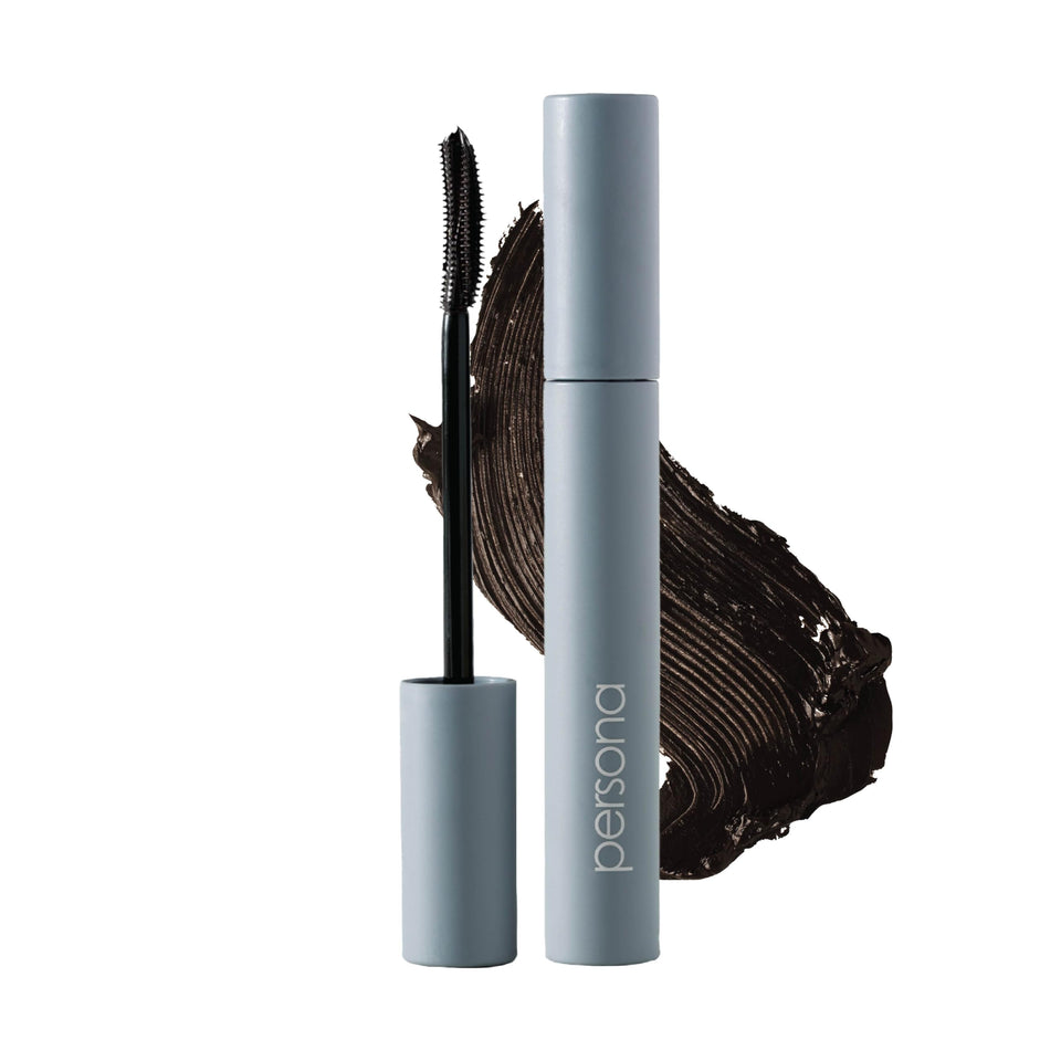PERSONA mascara front packaging showing sleek tube and black shade