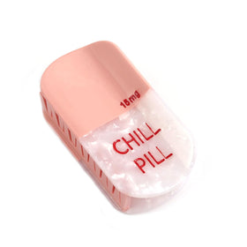 PERSONFUN front view of pill-shaped claw clip showing glossy finish and shape benefit hold