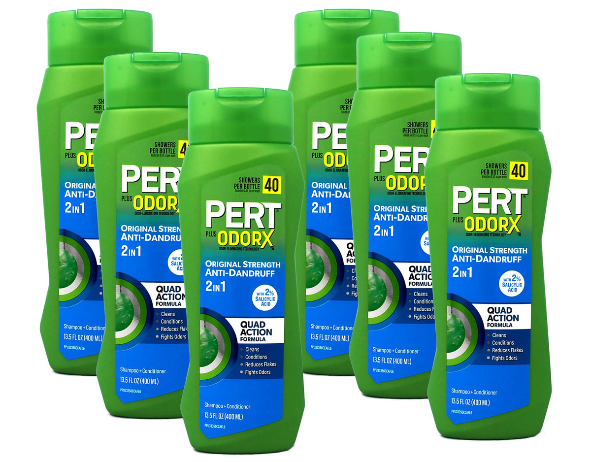 Pert front packaging showing bottle and Classic Clean scent for quick use benefits