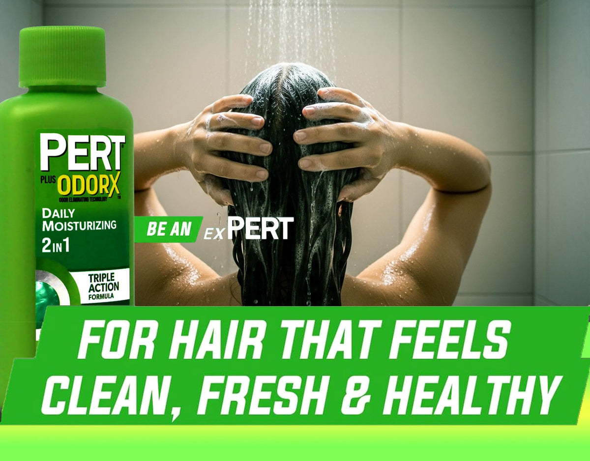 Pert bottle inside a travel toiletry bag demonstrating portability and on-the-go use