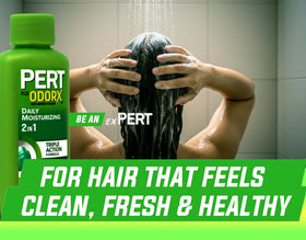 Pert bottle inside a travel toiletry bag demonstrating portability and on-the-go use