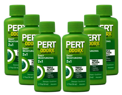 Pert front packaging showing compact 1.70 oz bottle and classic clean branding for easy travel