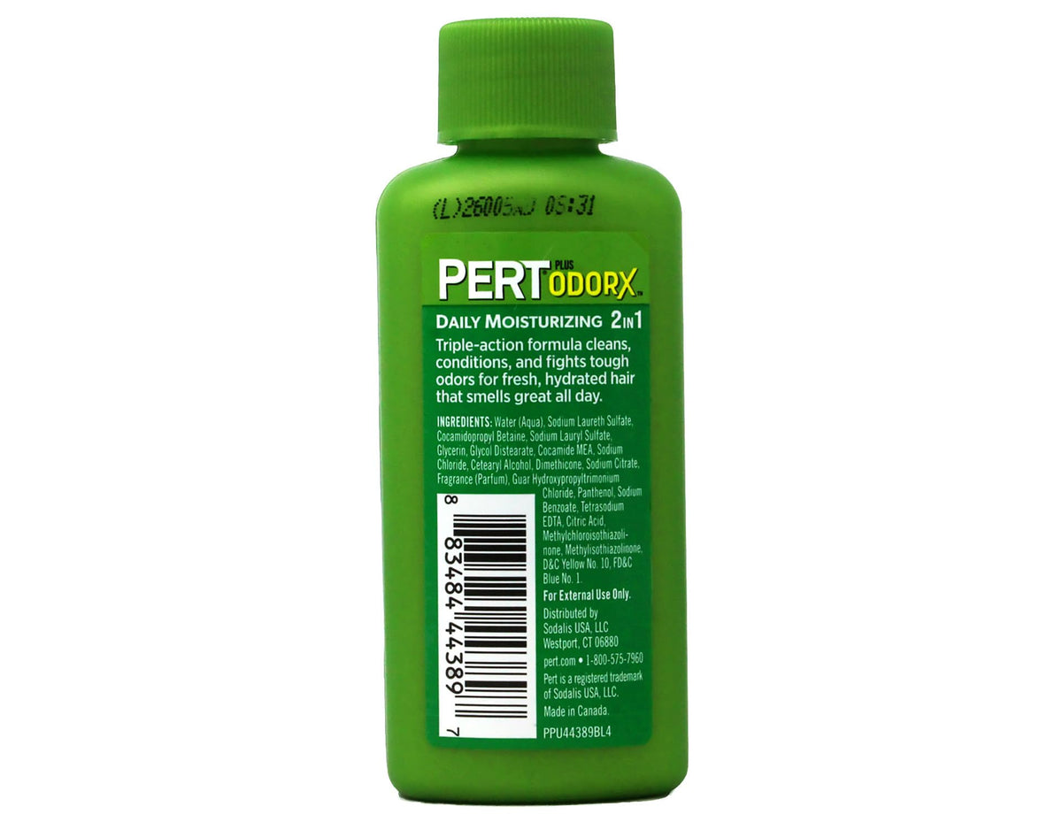 Pert gel texture close-up illustrating smooth lather for combined shampoo and conditioner