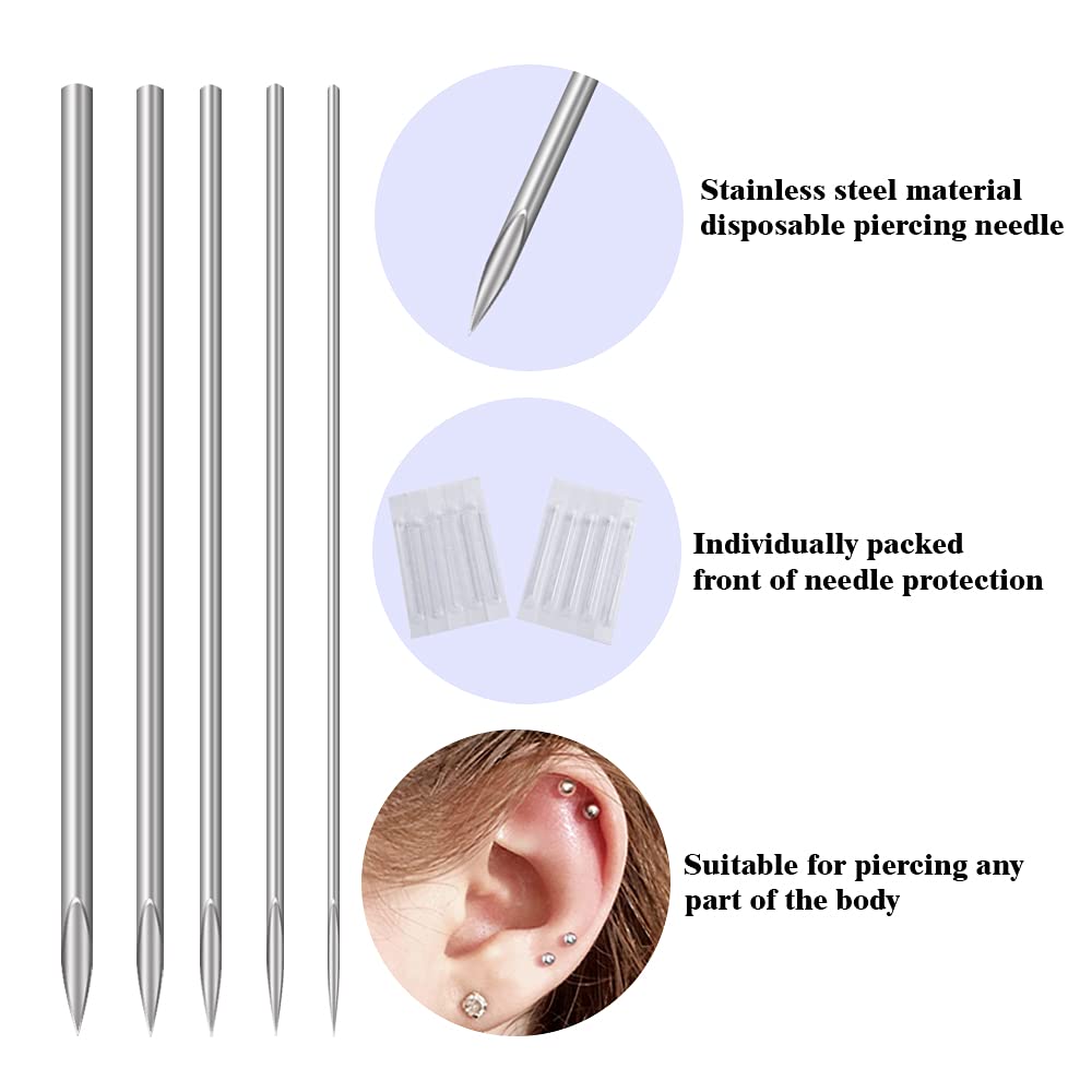 Peslief needle being handled by a professional piercer demonstrating safe technique benefit