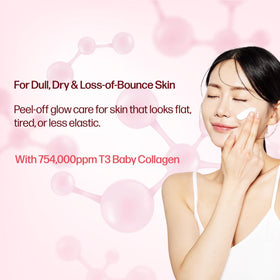 PESTLO mask applied on face demonstrating even coverage and instant lift benefit