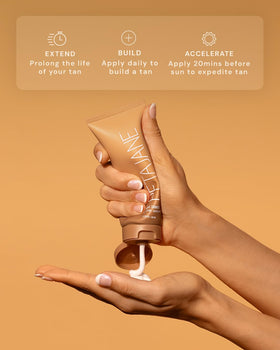 Peta Jane application on arm demonstrating even coverage and streak-free finish