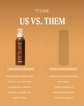 Peta Jane label close-up highlighting vegan formula and ingredients