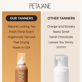 Peta Jane bottle size comparison illustrating travel-friendly 7 fl oz practicality