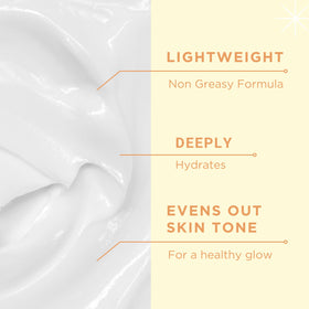 Petal Fresh spreading cream on forearm demonstrating quick absorption and hydration