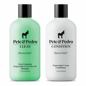 Pete & Pedro front packaging showing both bottles and clean design benefit