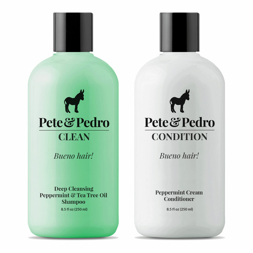 Pete & Pedro front packaging showing both bottles and clean design benefit