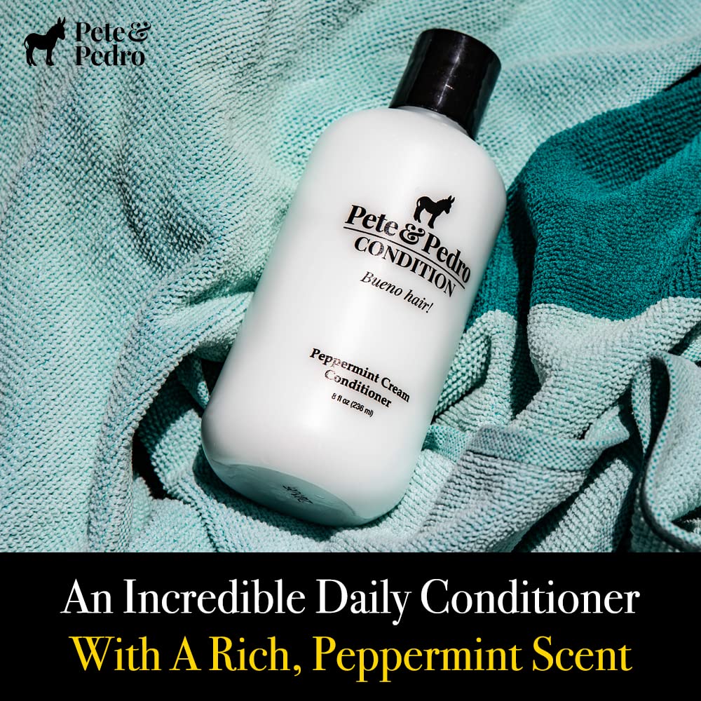 Pete & Pedro creamy conditioner texture close-up showing smooth hydration