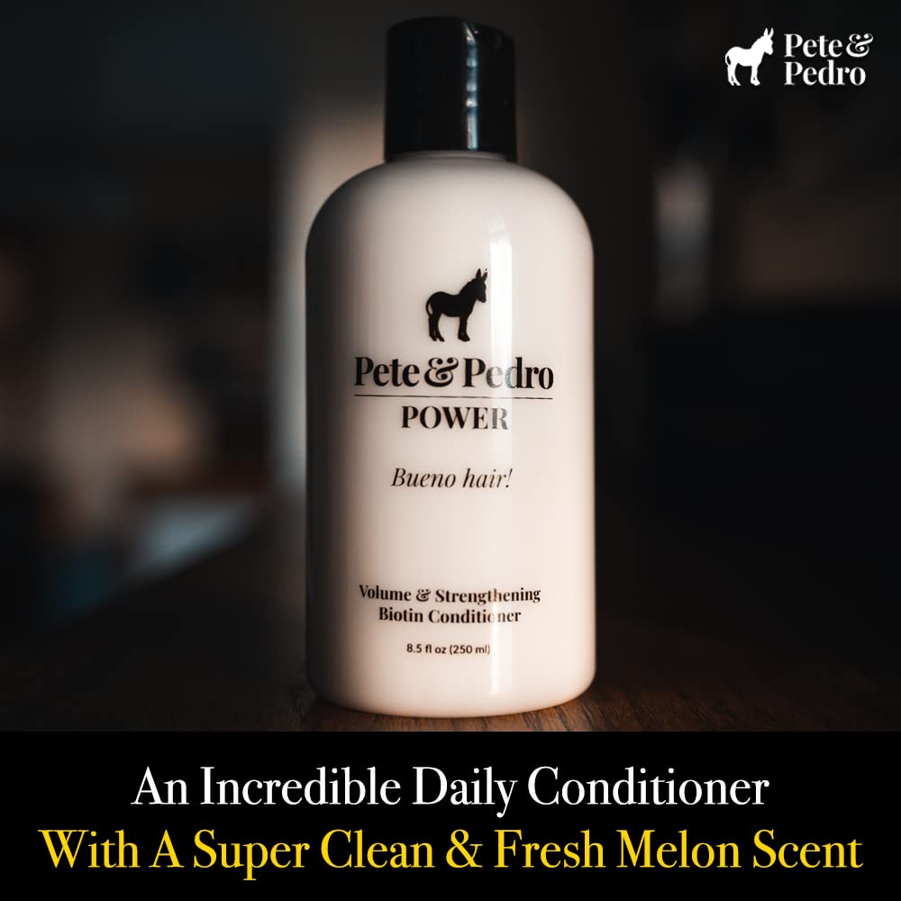 Pete & Pedro conditioner being poured demonstrating easy application