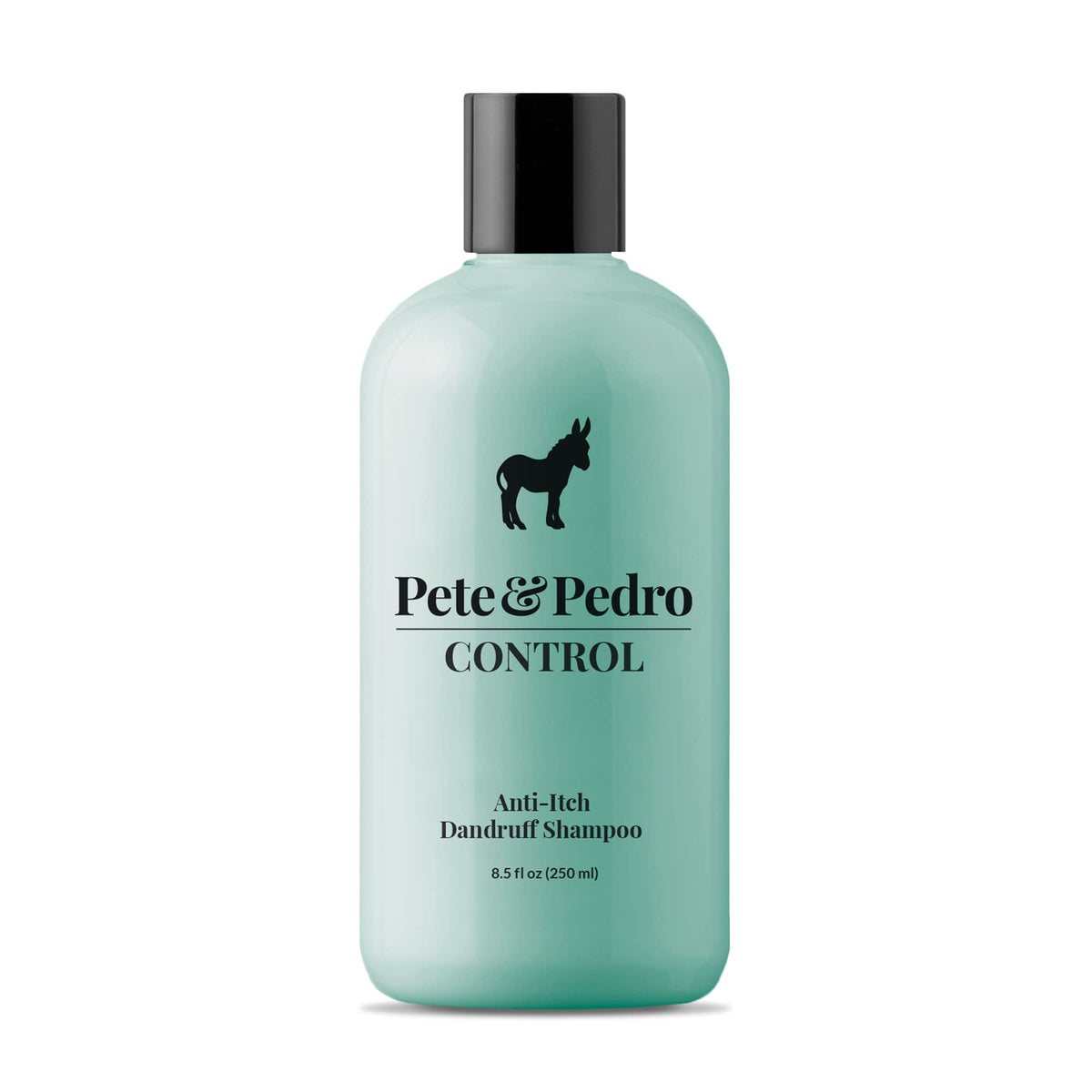 Pete & Pedro front bottle view showing product branding and benefits