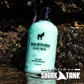 Pete & Pedro ingredients arrangement with tea tree and peppermint highlighting freshness