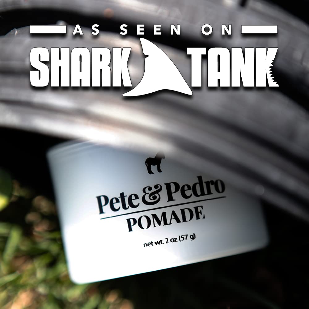 Pete & Pedro pomade used to create a slick back demonstrating polished appearance benefit