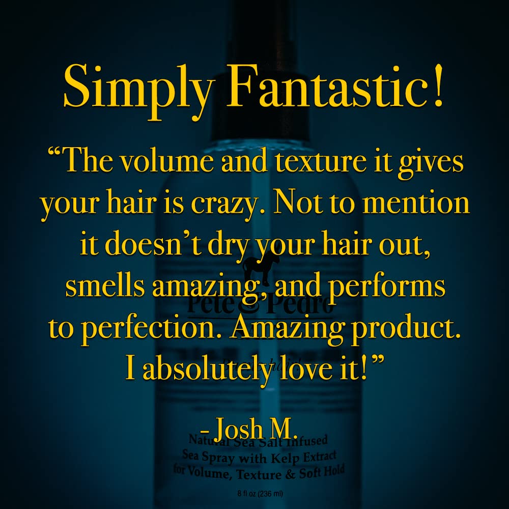 Pete & Pedro bottle staged with other styling products for layering