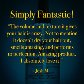 Pete & Pedro bottle staged with other styling products for layering