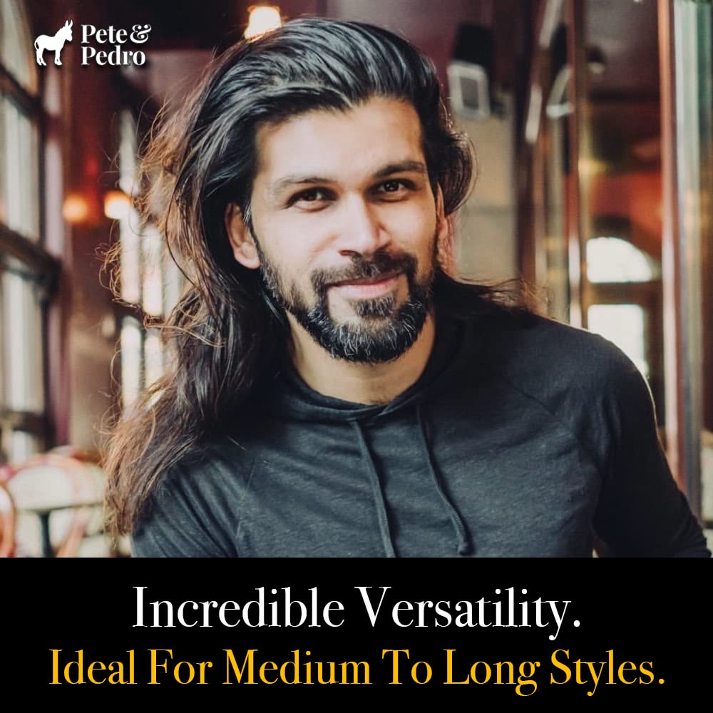 Pete & Pedro styled wavy hair lifestyle shot showing natural matte hold