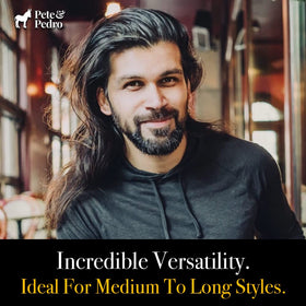 Pete & Pedro styled wavy hair lifestyle shot showing natural matte hold