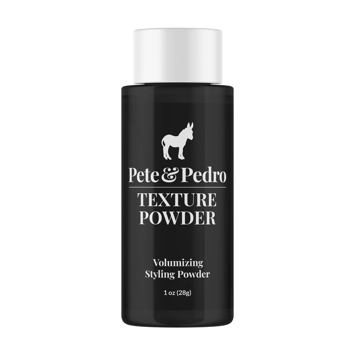 Pete & Pedro front packaging showing compact 1 oz powder for instant volume