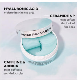 Peter Thomas Roth 24K Gold patch close-up showing gold flakes and brightening benefit