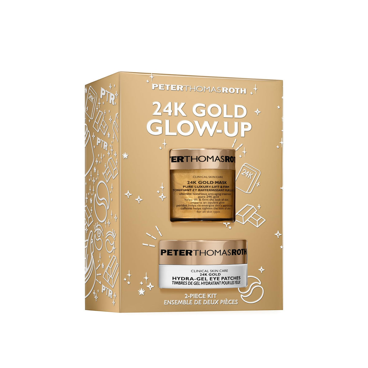 Peter Thomas Roth kit front packaging showing both mask and patches and a luxurious presentation