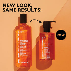 Peter Thomas Roth product on bathroom shelf lifestyle shot implying refreshed skin